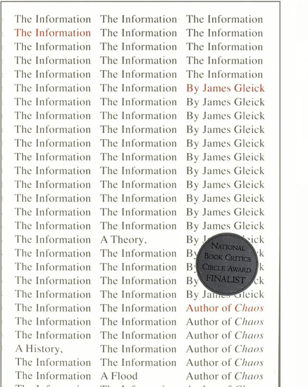 The Information: A History, a Theory, a Flood
Book by James Gleick